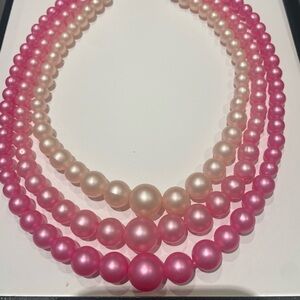 Elegant Pink Pearl Necklace